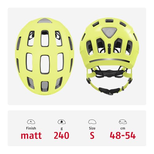 Detalle de ABUS Fahrradhelm Youn-I 2.0 – Gelb, Größe S