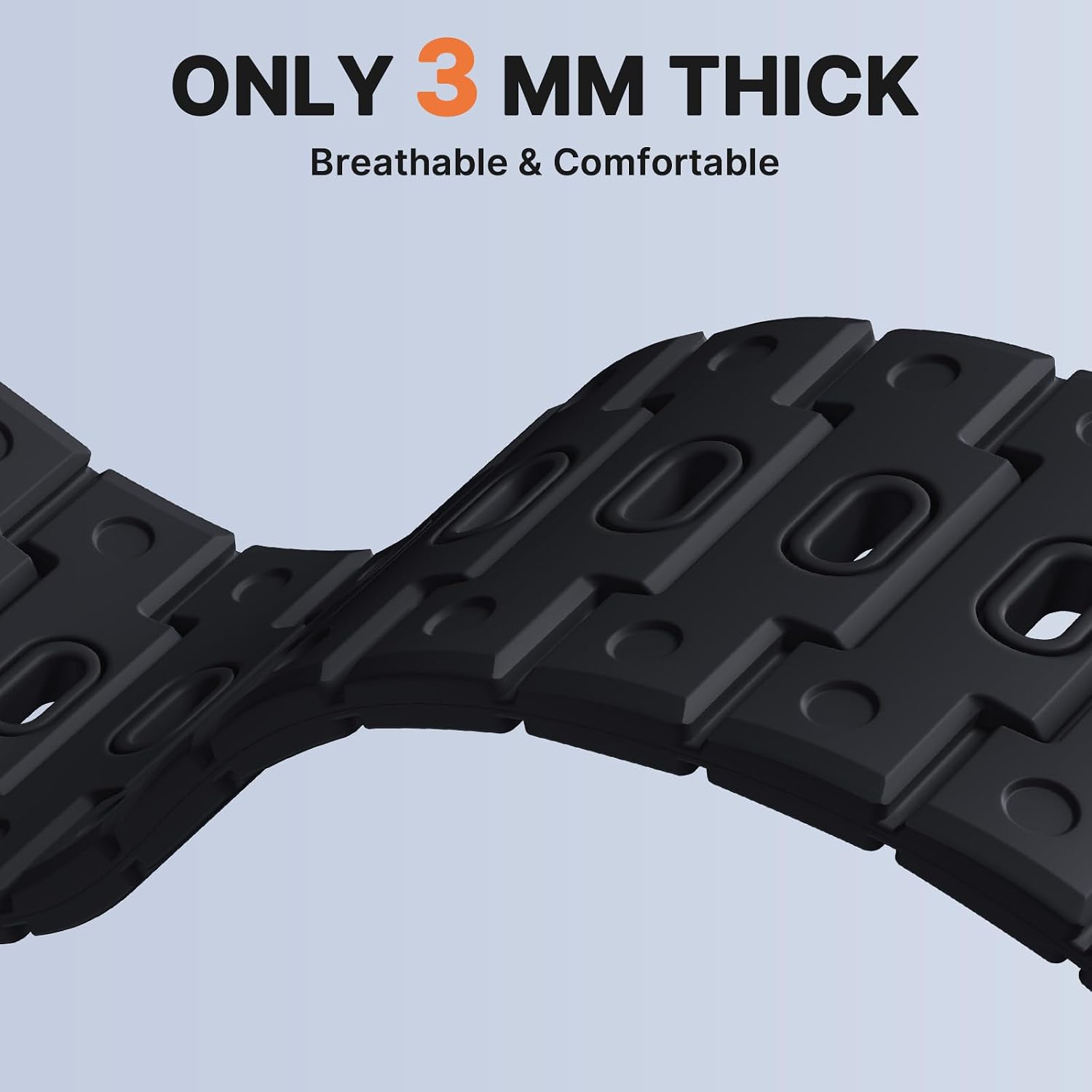 Detalle de Bandletic 22mm Magnetic Silicone Watch Strap: multifunctional comfort for Garmin, Samsung and more