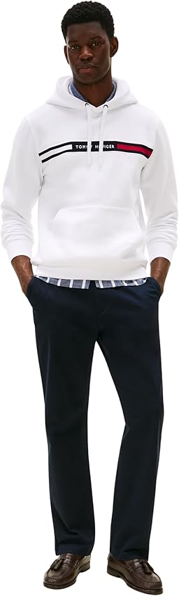 Detalle de Tommy Hilfiger Hoodie Chest Insert blanco XS