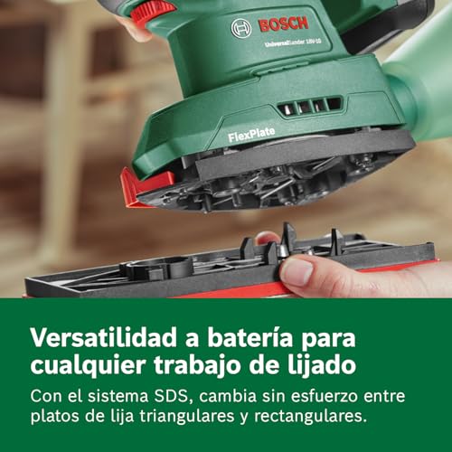 Detalle de Bosch UniversalSander 18V-10 lijadora a batería 18 V