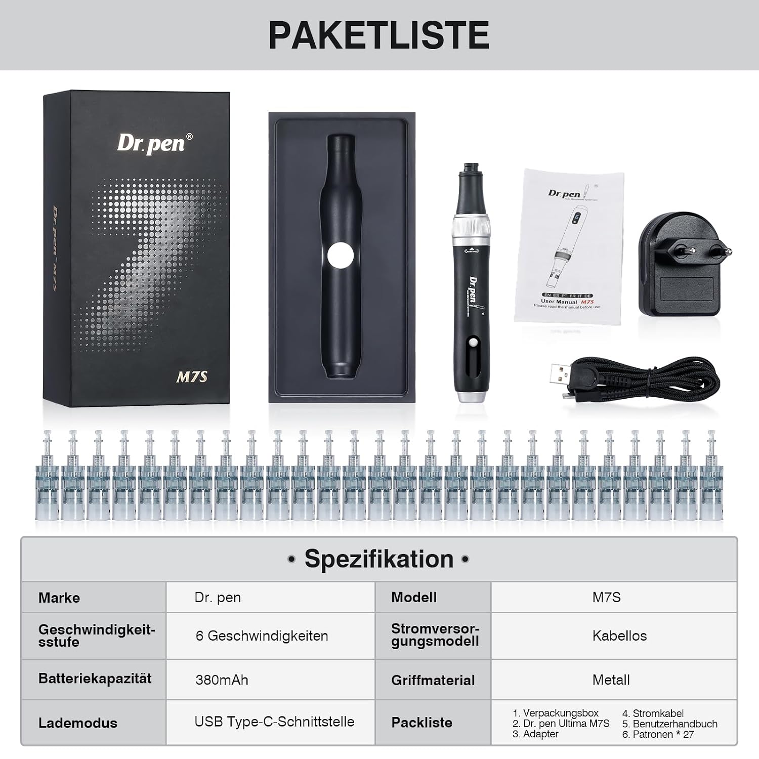 Thumbnail 6 de Dr. pen Ultima M7S Microneedling Pen 2025 27 Ersatzkartuschen