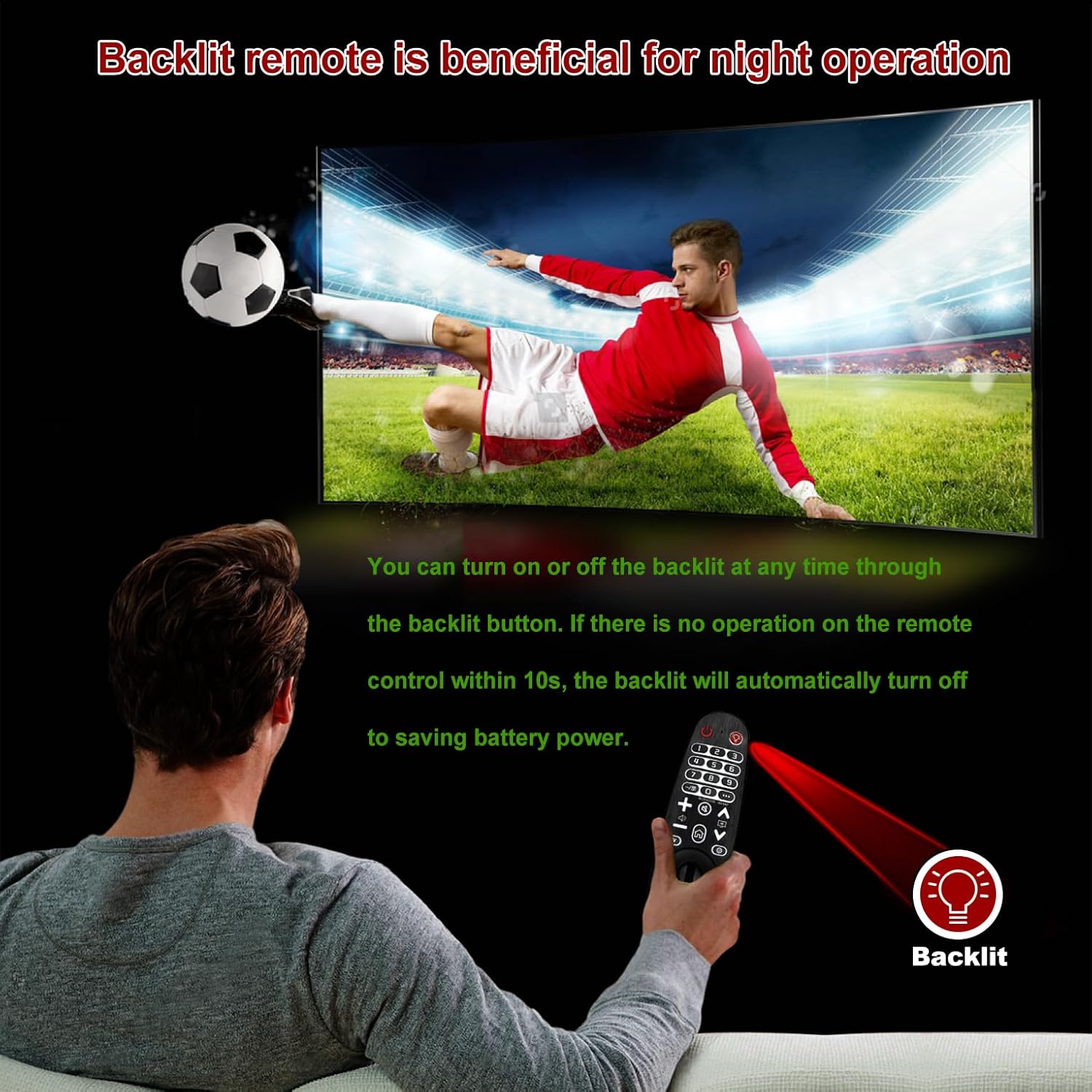 Thumbnail 1 de Telecomando retroilluminato compatibile LG