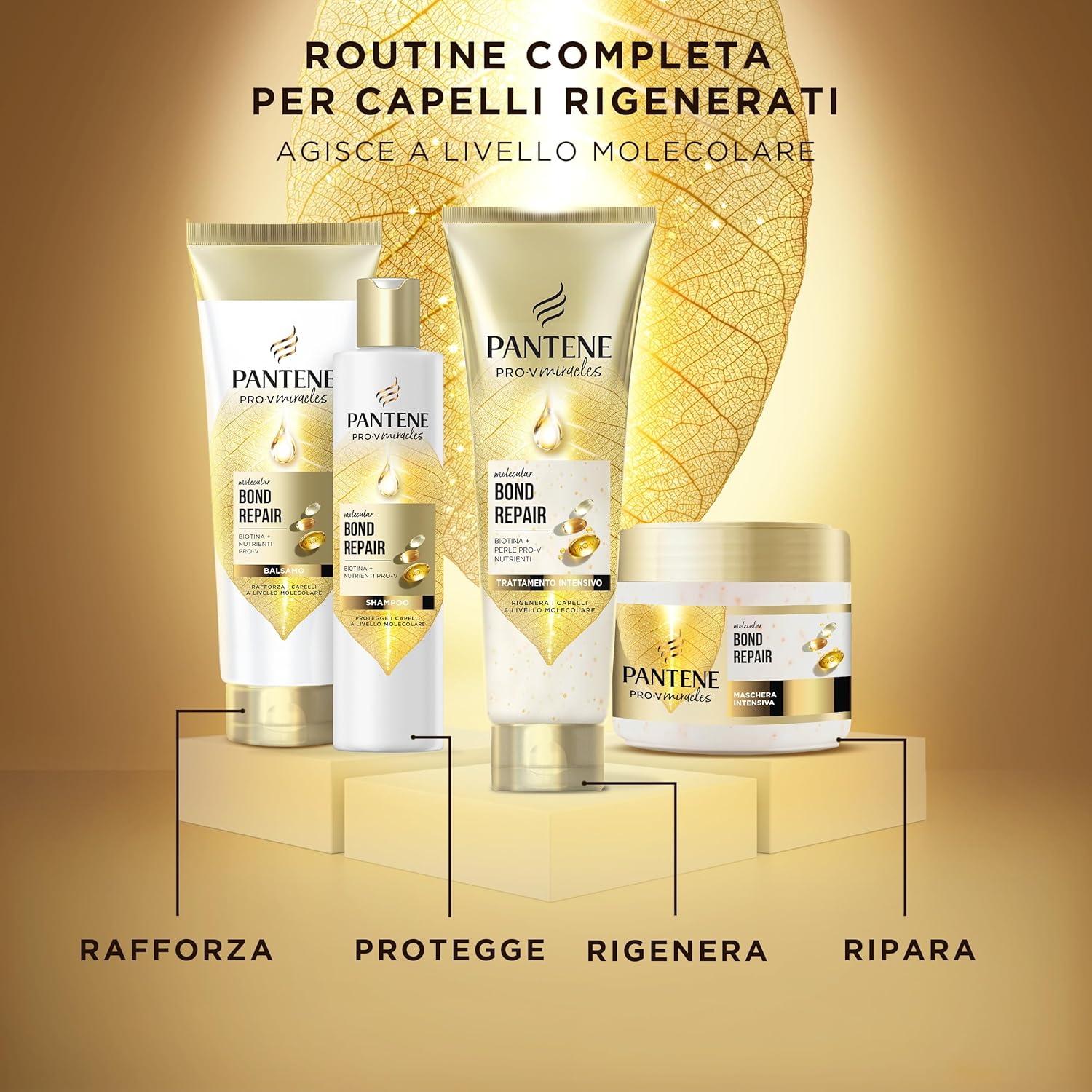 Thumbnail 5 de Pantene Set Molecular Bond Repair: Shampoo 250 ml, Maschera 300 ml e Trattamento Intensivo 150 ml