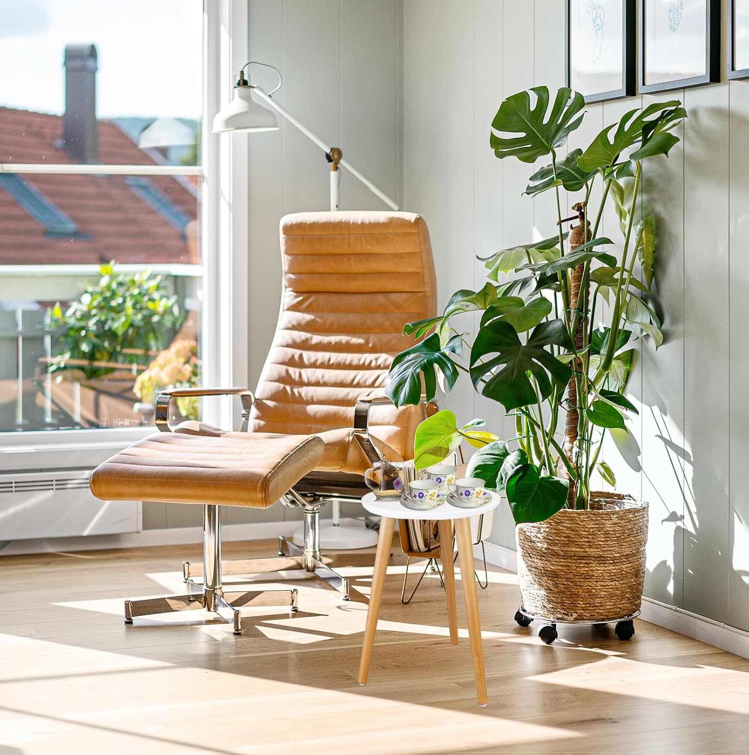 Detalle 2 de Hniuyun Indoor Plant Stand 42 x 28cm wooden plant table