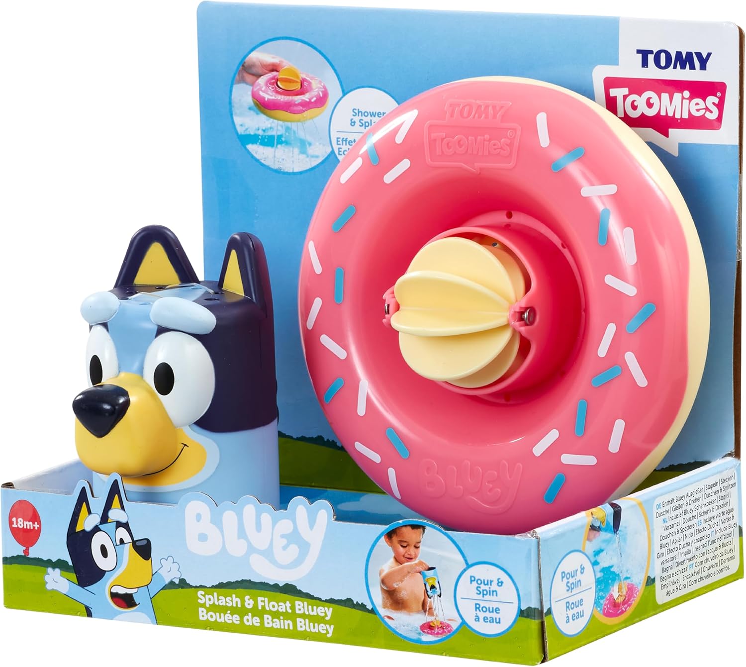 Thumbnail 1 de Tomy Toomies Bouées de Bain Bluey : jouet flottant avec verseur d’eau et roue à eau
