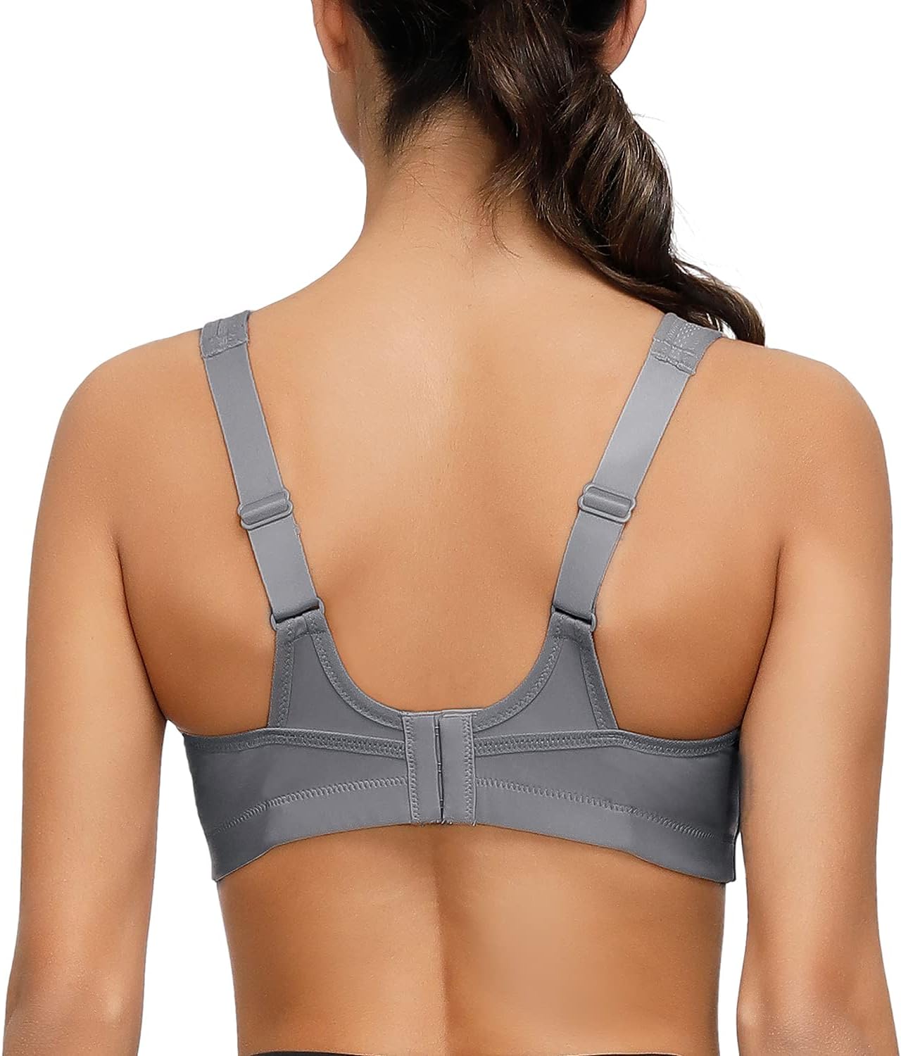 Detalle de Deyllo Sport-BH für große Brüste – starker Halt, ohne Bügel, für Fitness, Joggen und Yoga