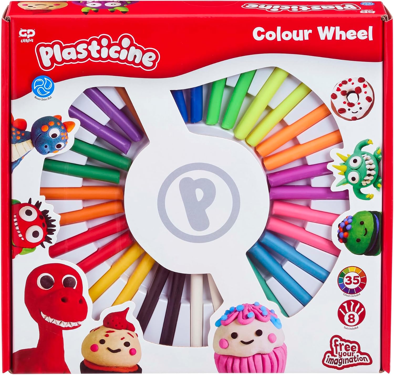 Detalle de The Original Plasticine Colour Wheel Set 32 sticks