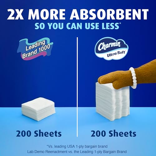 Thumbnail 3 de Charmin Ultra Soft Toilet Paper, 12 Mega Rolls (24 Regular Rolls) - 2-Ply Comfort & High Absorbency