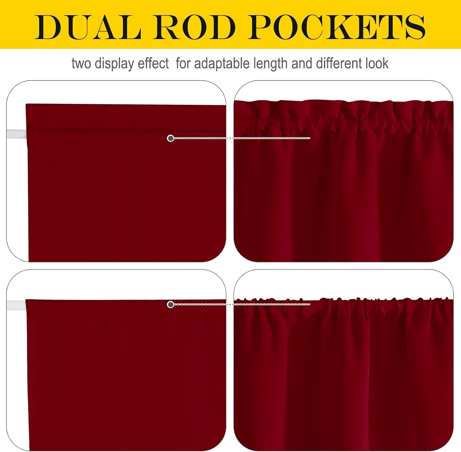 Thumbnail 1 de NICETOWN French Door Curtain, 36 x 50 in
