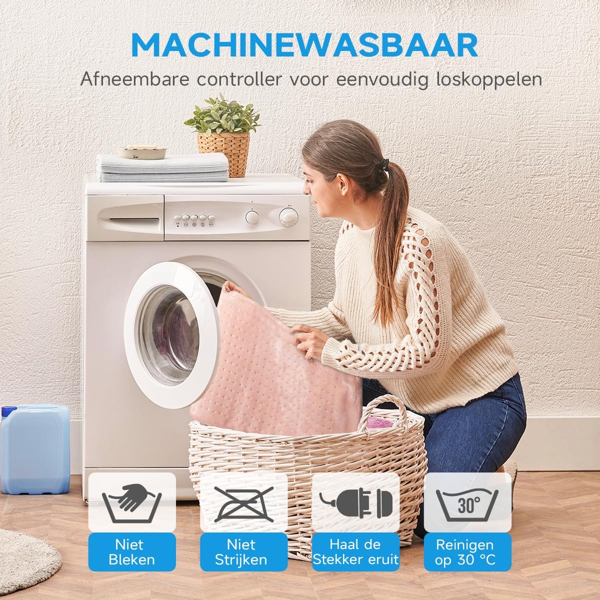 Detalle 2 de GOTCOZY HP-J-3060 elektrisch warmtekussen 30 × 60 cm, 6 warmtestanden