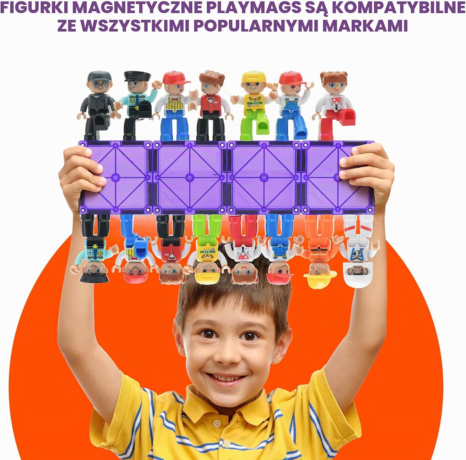 Detalle de Playmags Large Magnetic Figures Community Set – 15 magnetycznych figurek, 3 cale