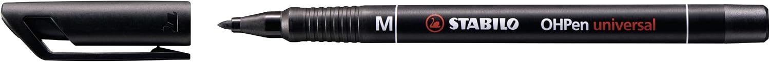 Detalle 2 de STABILO OHPen universal Permanente – Marcatore a tratto medio 1 mm, confezione da 10 in nero