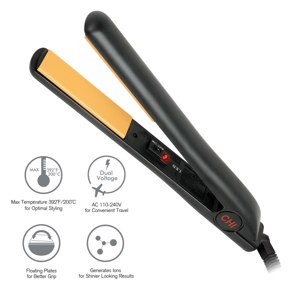 Thumbnail 3 de CHI Tourmaline Ceramic Series 1" Flat Iron (392°F Max) for Silky, Smooth Hair
