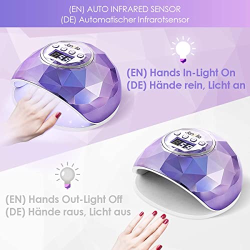 Thumbnail 4 de Janolia Nageltrockner Lampe 86W UV-LED Gel-Lampe für Nägel 💅