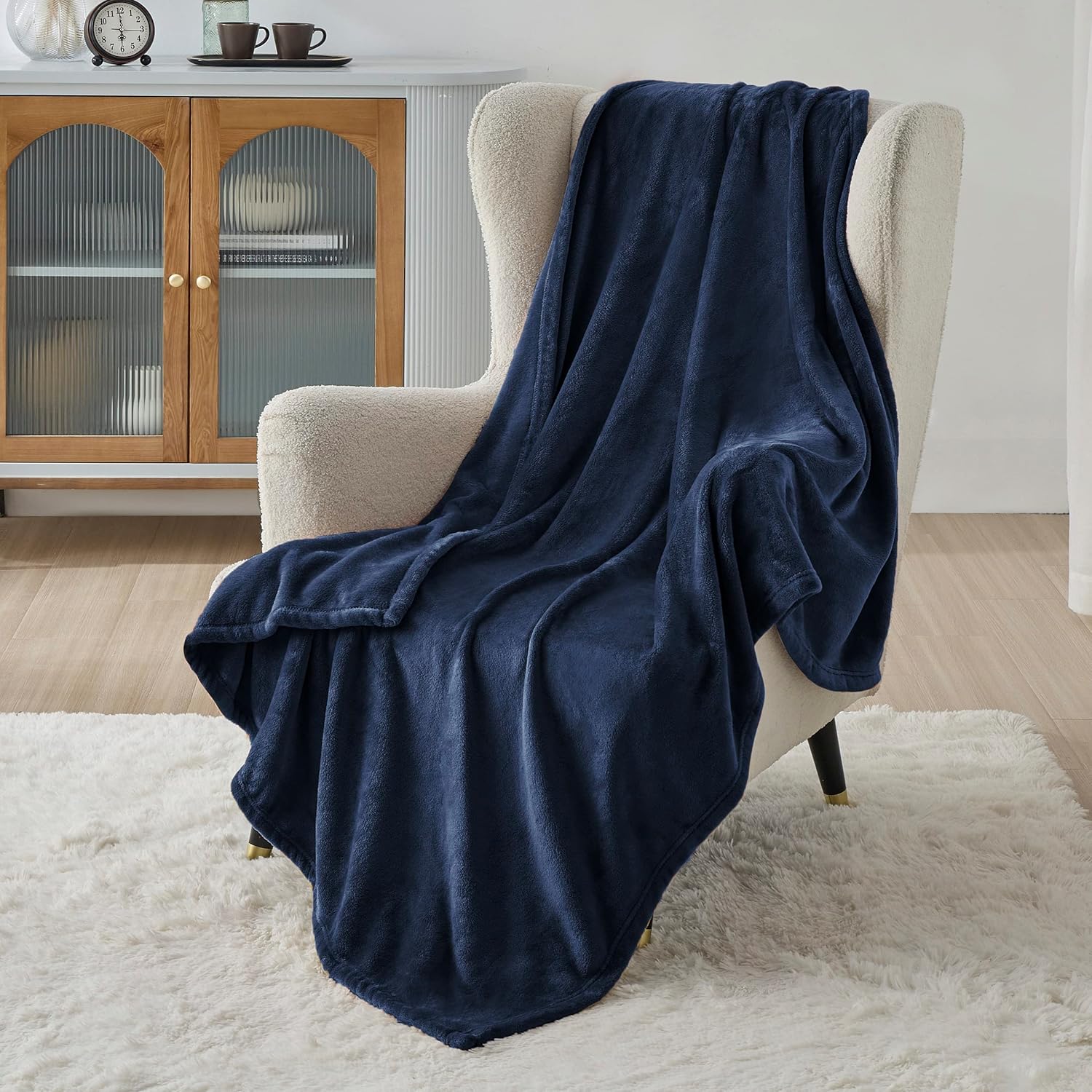 Thumbnail 1 de BEDSURE Kuscheldecke Flauschig – XL Fleecedecke 150x200 cm in Blau Navy