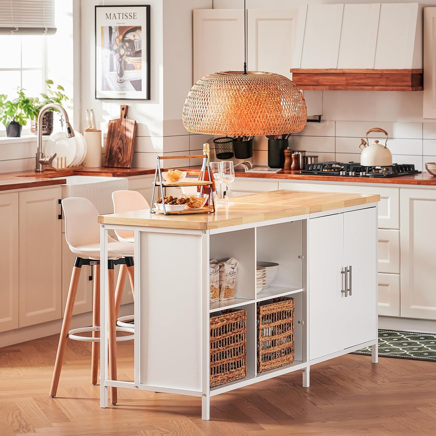 Detalle 2 de SoBuy Meuble Îlot 3-en-1 170 cm