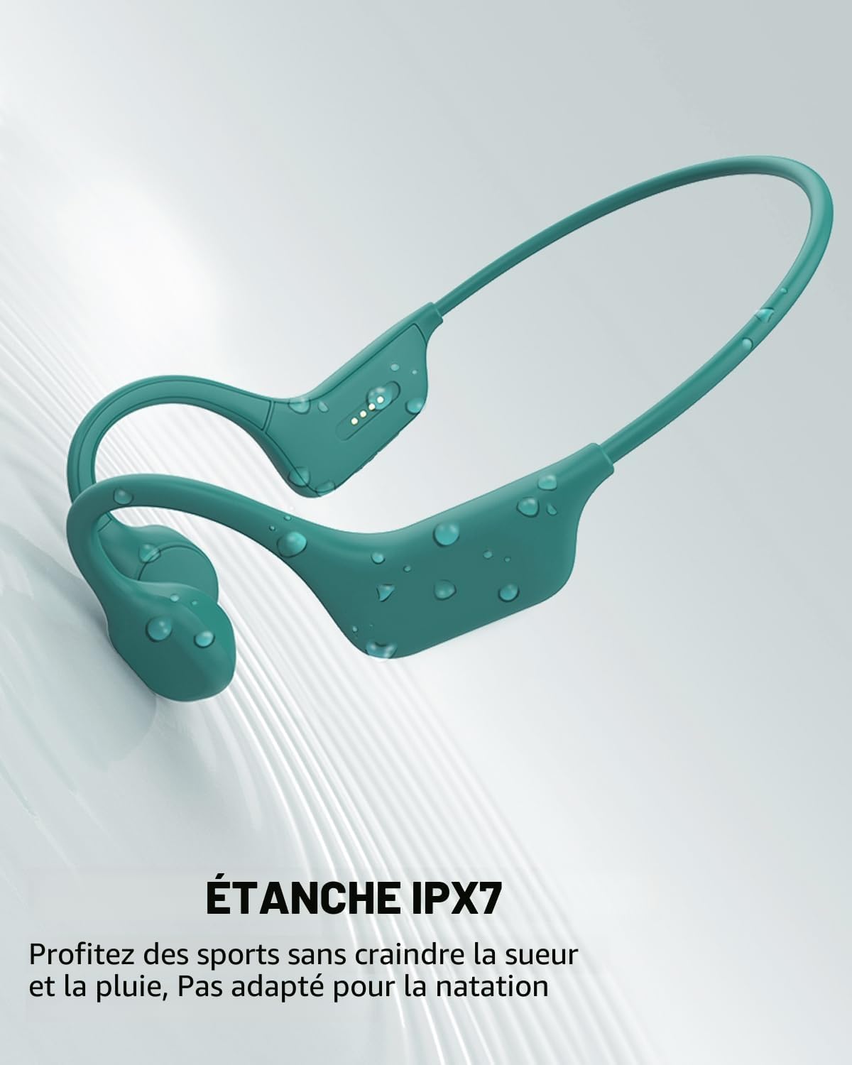 Detalle de SANOTO Casque Conduction Osseuse Open Ear Bluetooth — Sport et Plein Air