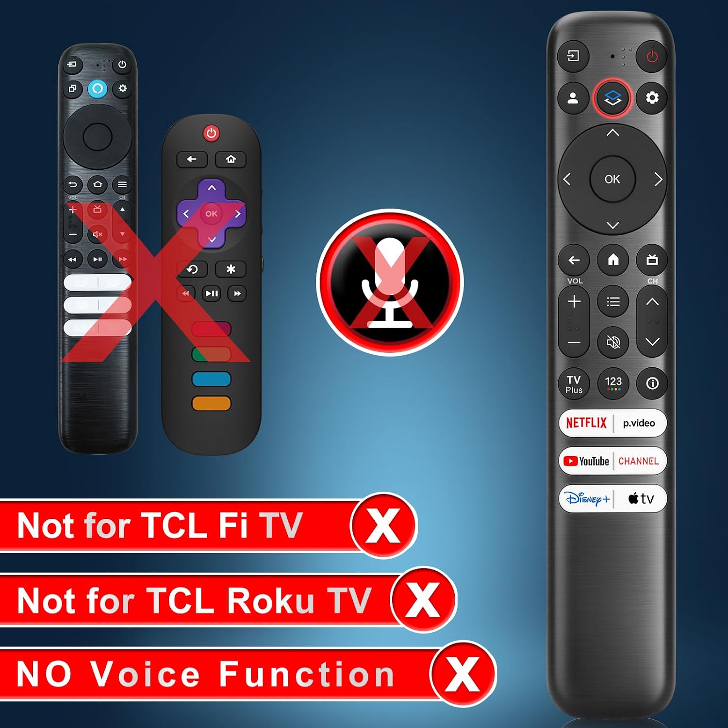 Detalle 2 de TCL Google TV Remote Replacement Pack (2)