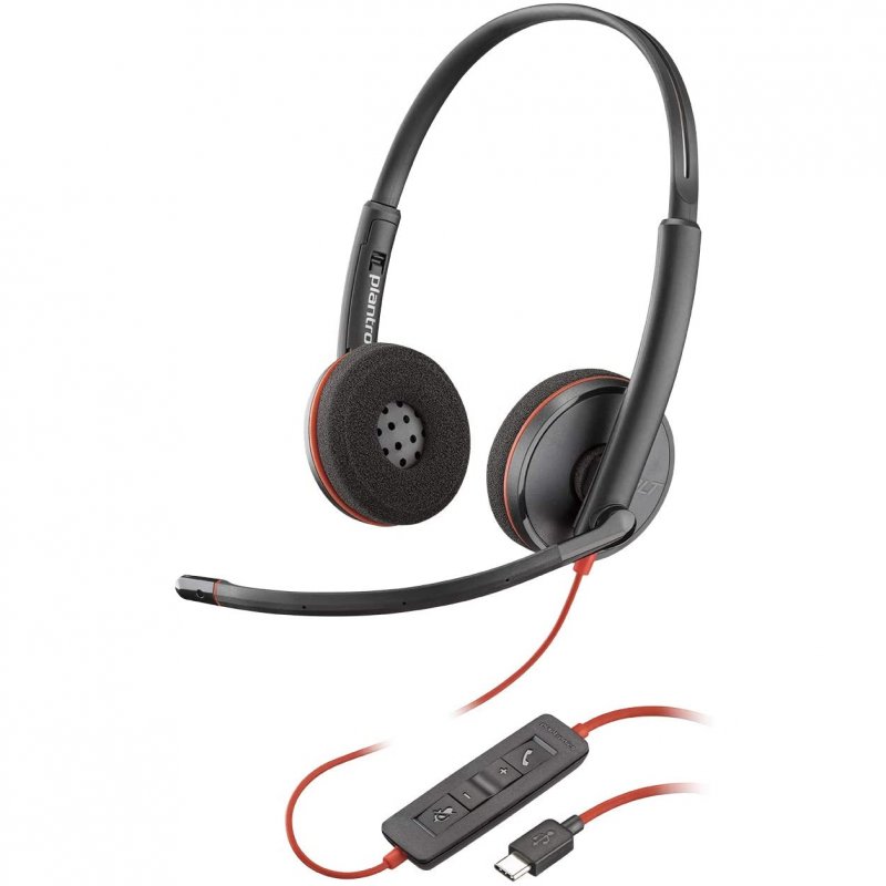 Plantronics Blackwire C3220: Auriculares USB-C negros