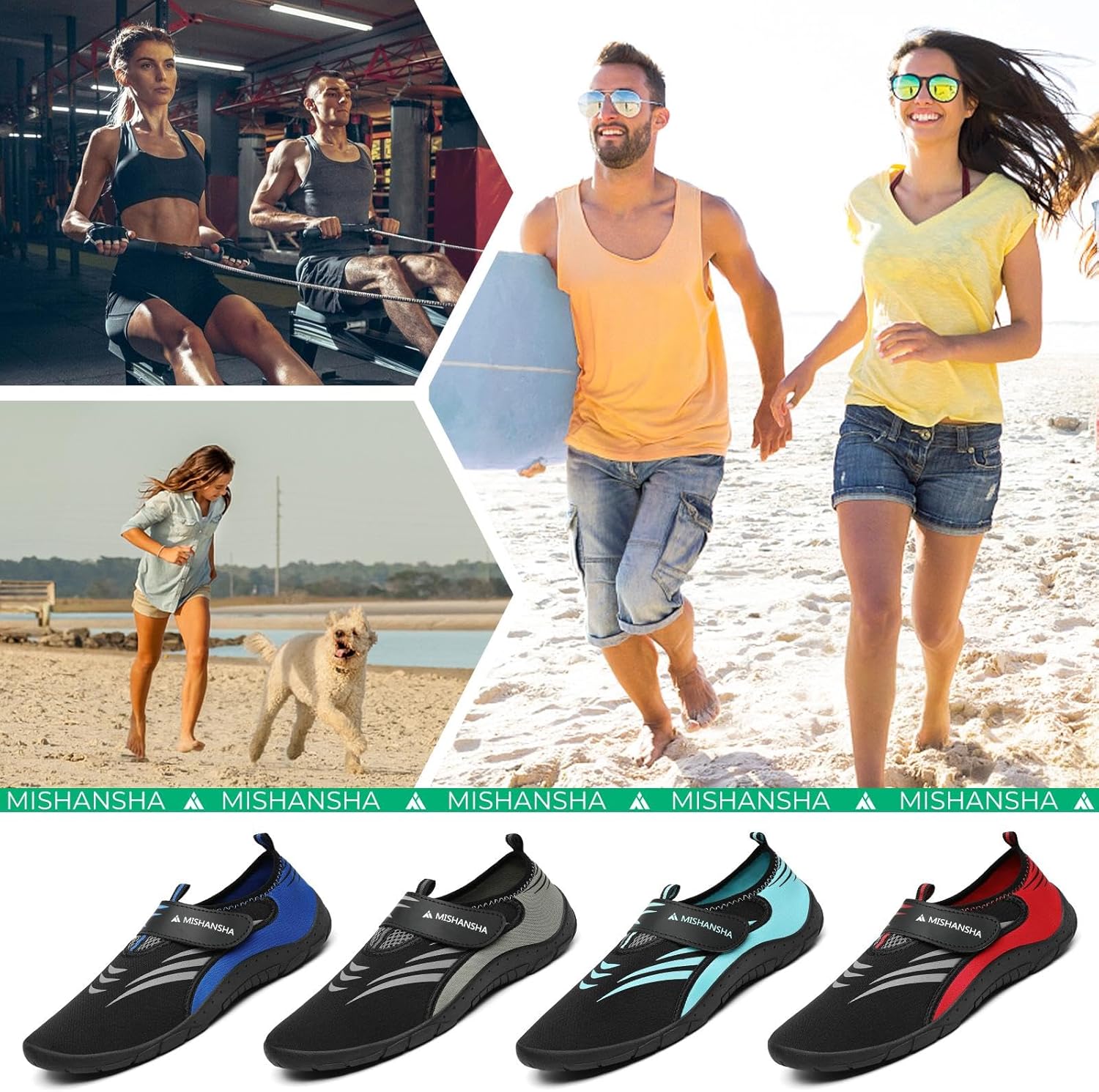 Thumbnail 1 de Mishansha Water Swim Shoes with Wide Toe Box (Women’s US 5.5–13.5 / Men’s US 3–11.5)
