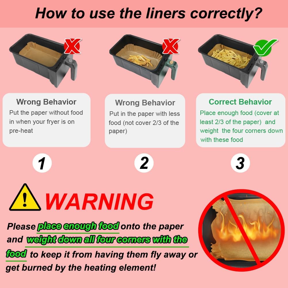 Thumbnail 2 de BYKITCHEN 150 Pcs Air Fryer Liners for Ninja Dual ⌛