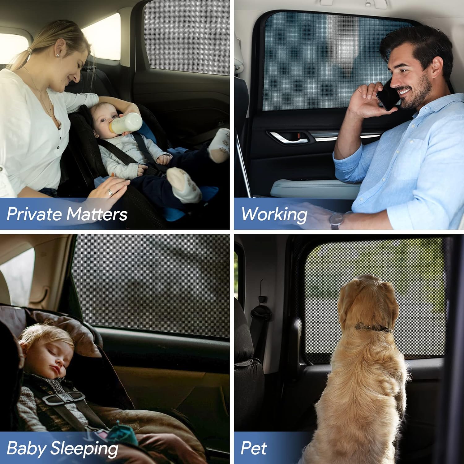 Thumbnail 5 de Car Window Shades 2 Pack 49x22 Mesh