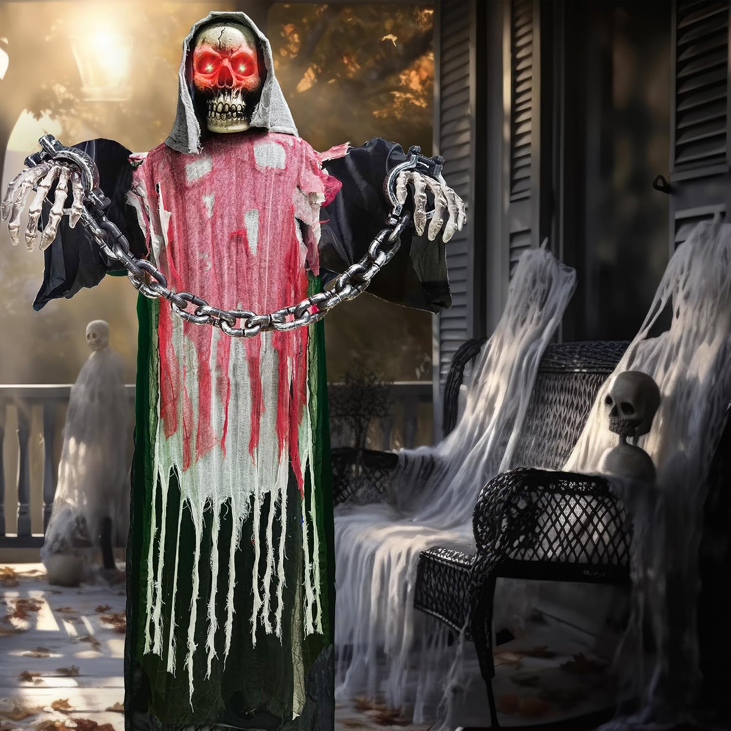 Thumbnail 5 de VersaCharm HNDA0005 Animated Grim Reaper Halloween Decoration with Sound and Touch Activation
