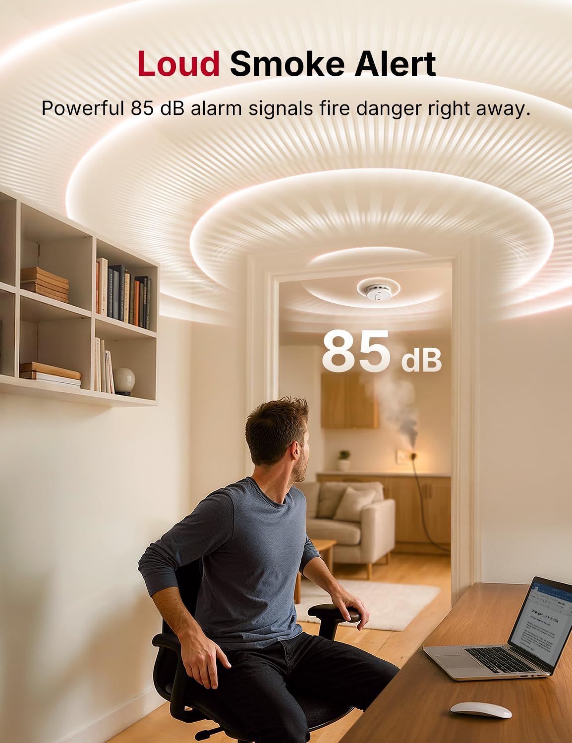 Thumbnail 6 de X-Sense XS0G-SN Ultra-Thin Smoke Alarm (Magnetic Mount) – 2-Pack with 10-Year sealed battery