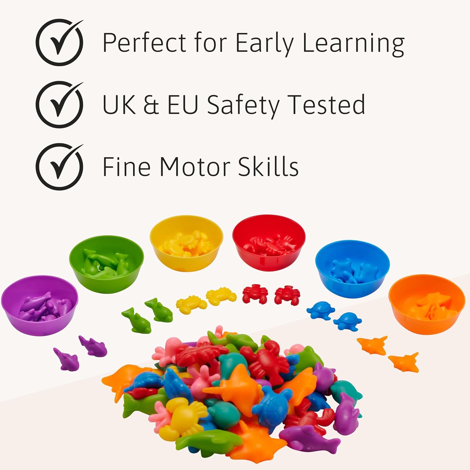 Detalle 2 de Jaques of London Colour Sorting Toys for Toddlers – Under the Sea Edition