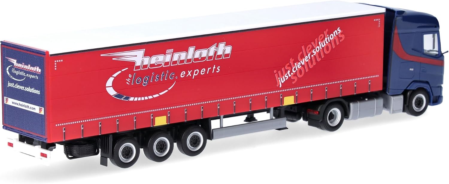 Detalle 2 de Herpa DAF XG – model ciężarówki Heinloth 1:87 z naczepą plandekową