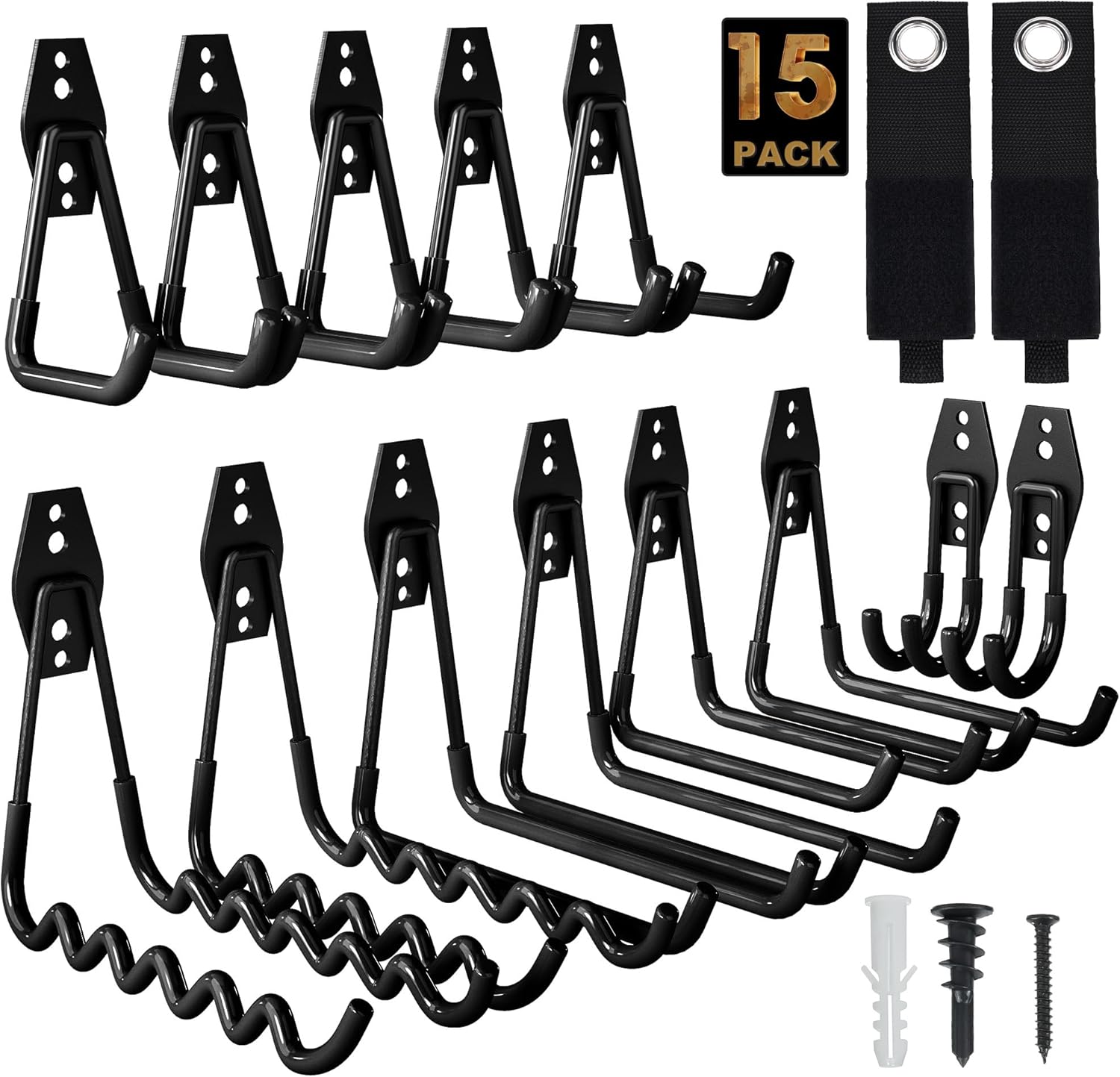 Thumbnail 6 de TECHSHARE Garage Hooks 12 Pack Heavy Duty Wall Hooks