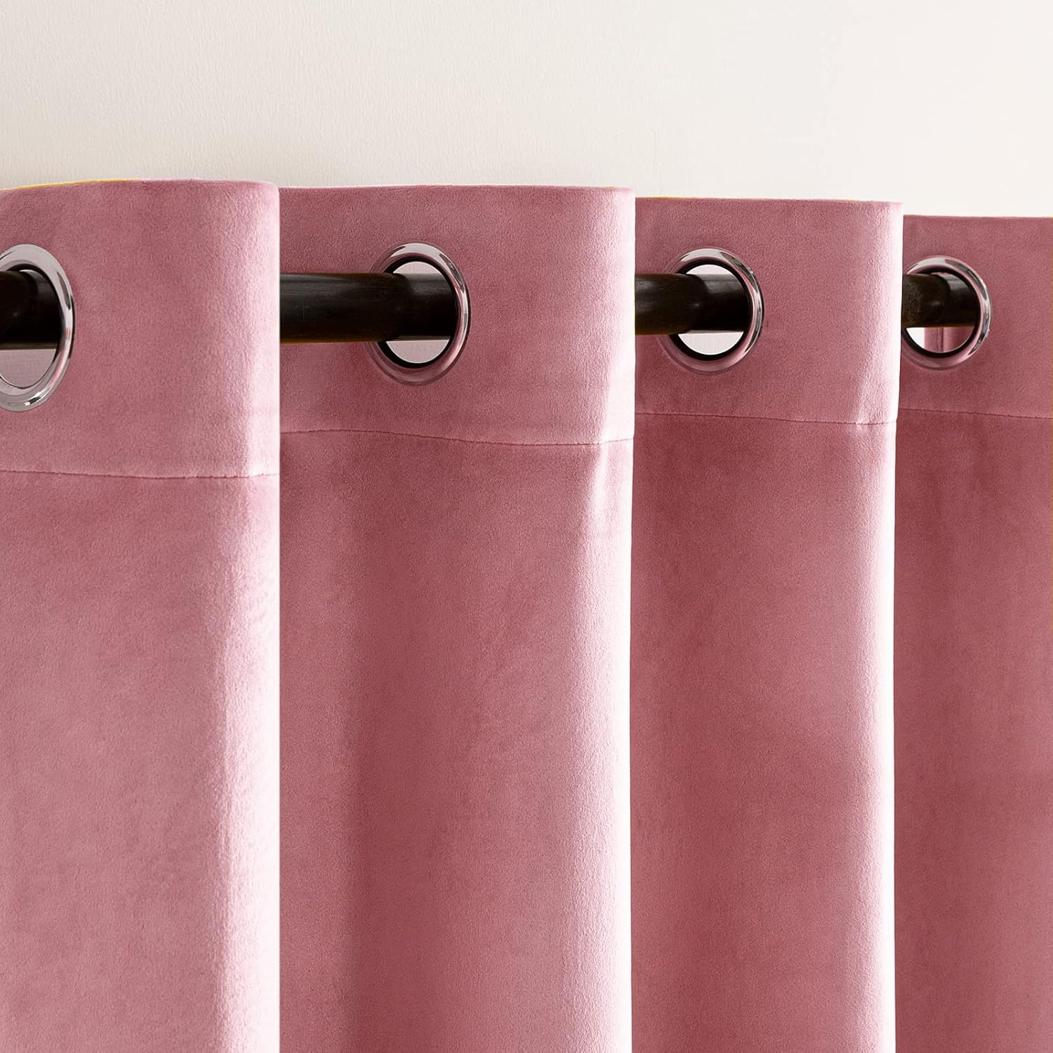 Thumbnail 1 de Woaboy Velvet Curtains 90 Drop Blush Pink