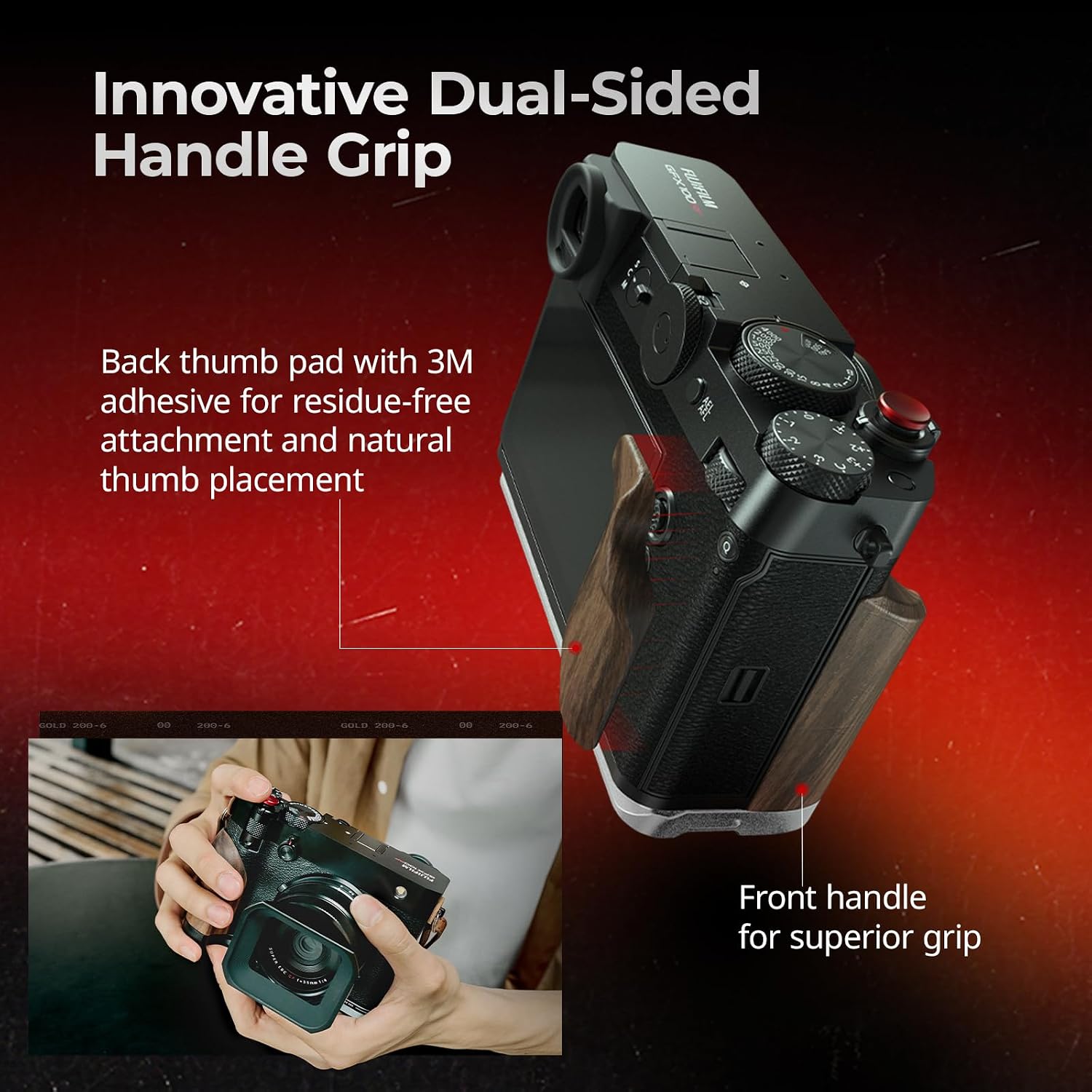 Thumbnail 1 de SmallRig Wooden Handgrip for FUJIFILM GFX100RF 70g
