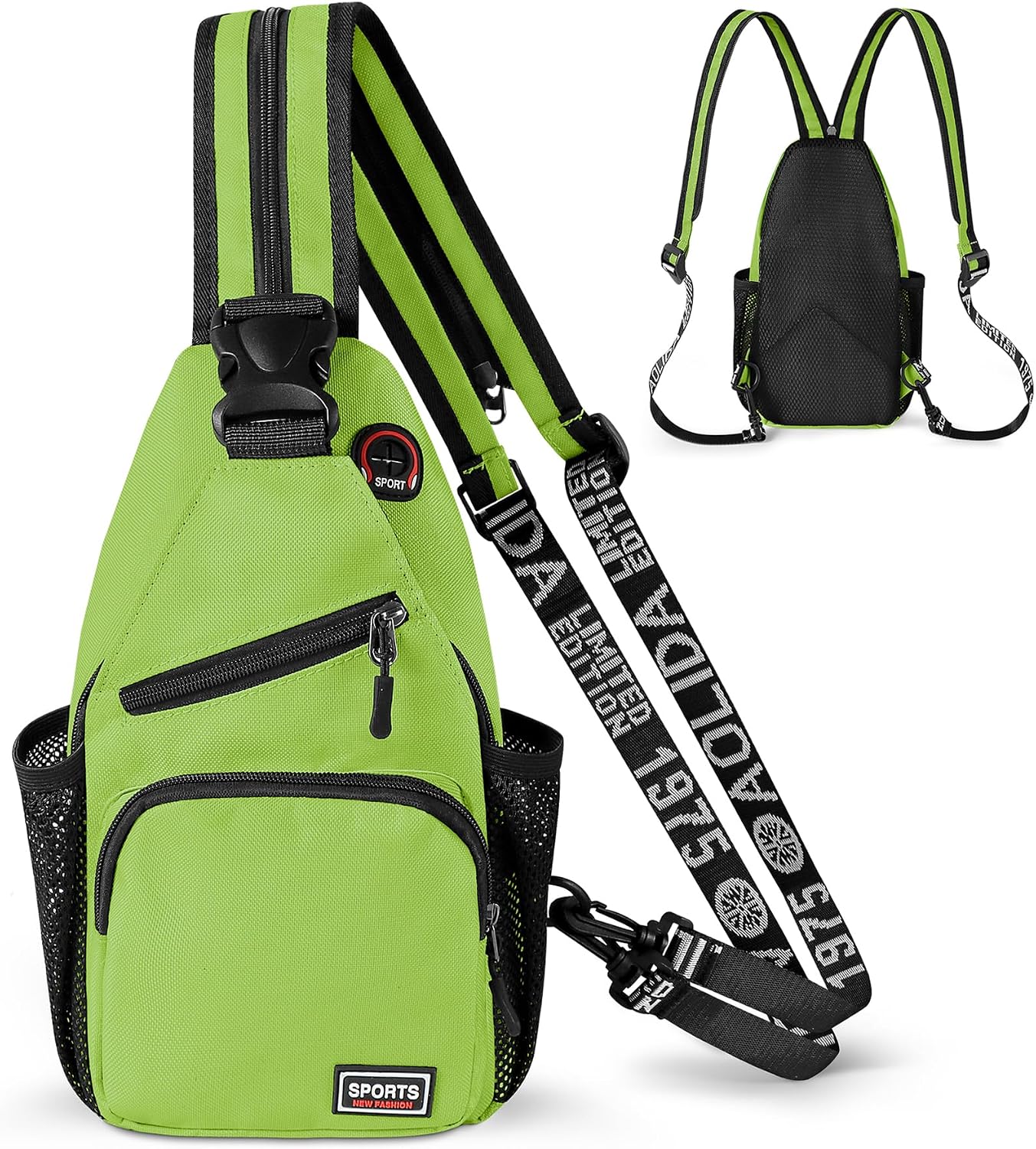 Detalle 2 de Geestock convertible crossbody sling bag for men & women – waterproof daypack/chest bag