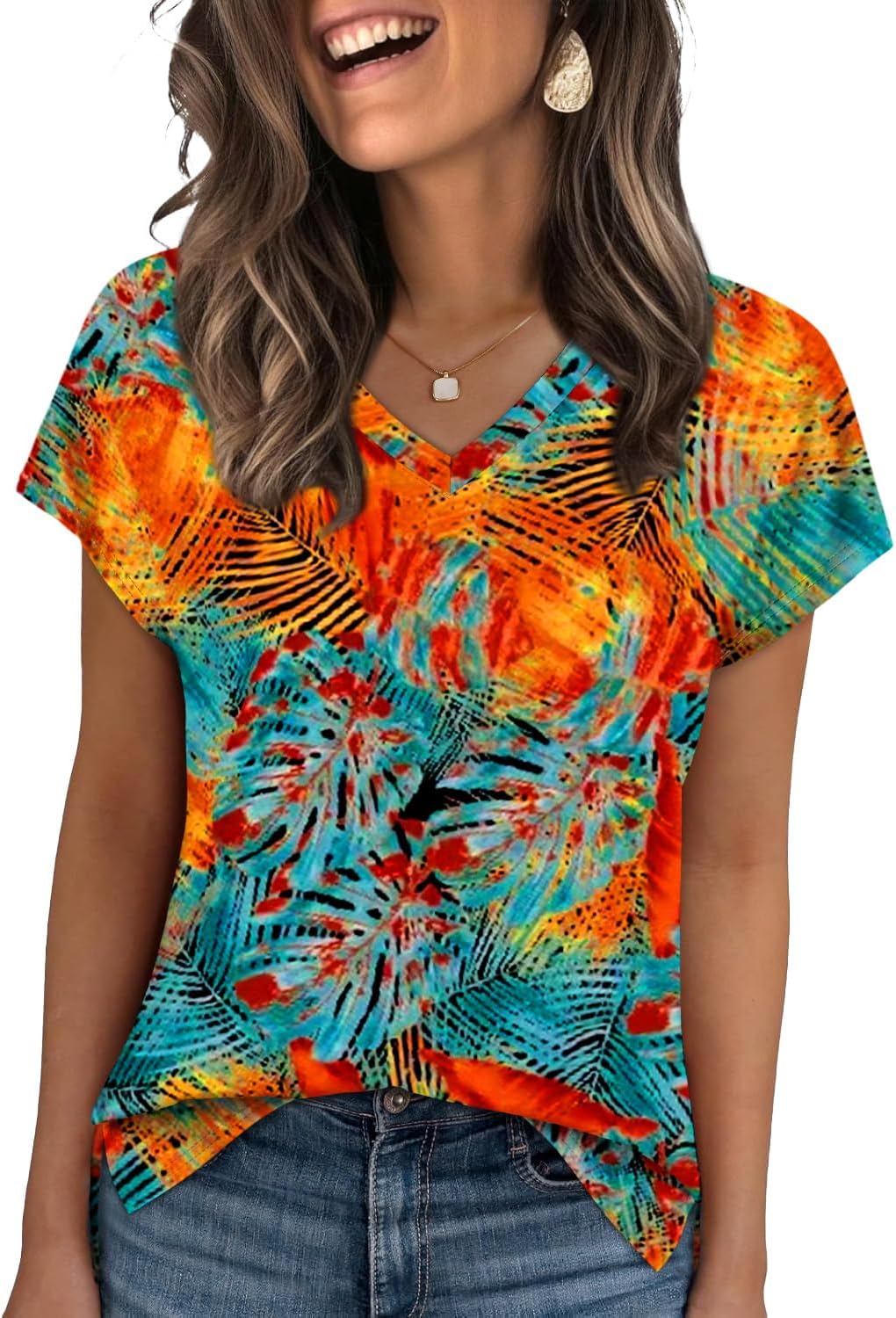 Thumbnail 6 de WIHOLL Women’s V-Neck Summer Tee: A Versatile Short-Sleeve Top for Everyday Comfort