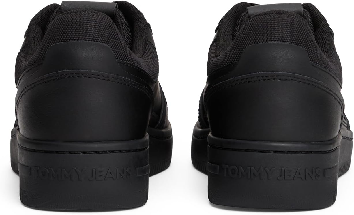 Thumbnail 3 de Tommy Jeans Cuvette Homme TJM Retro Basket basses en cuir, Noir (Black) – Pointure 42