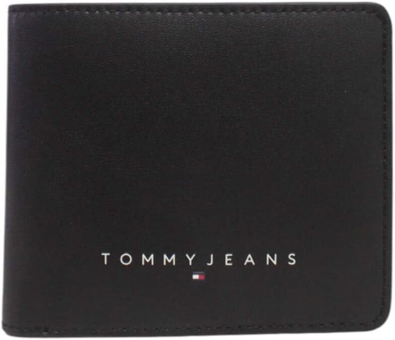 Detalle de Tommy Jeans Portafoglio Uomo TJM Linear CC AM0AM13696 in tinta nera