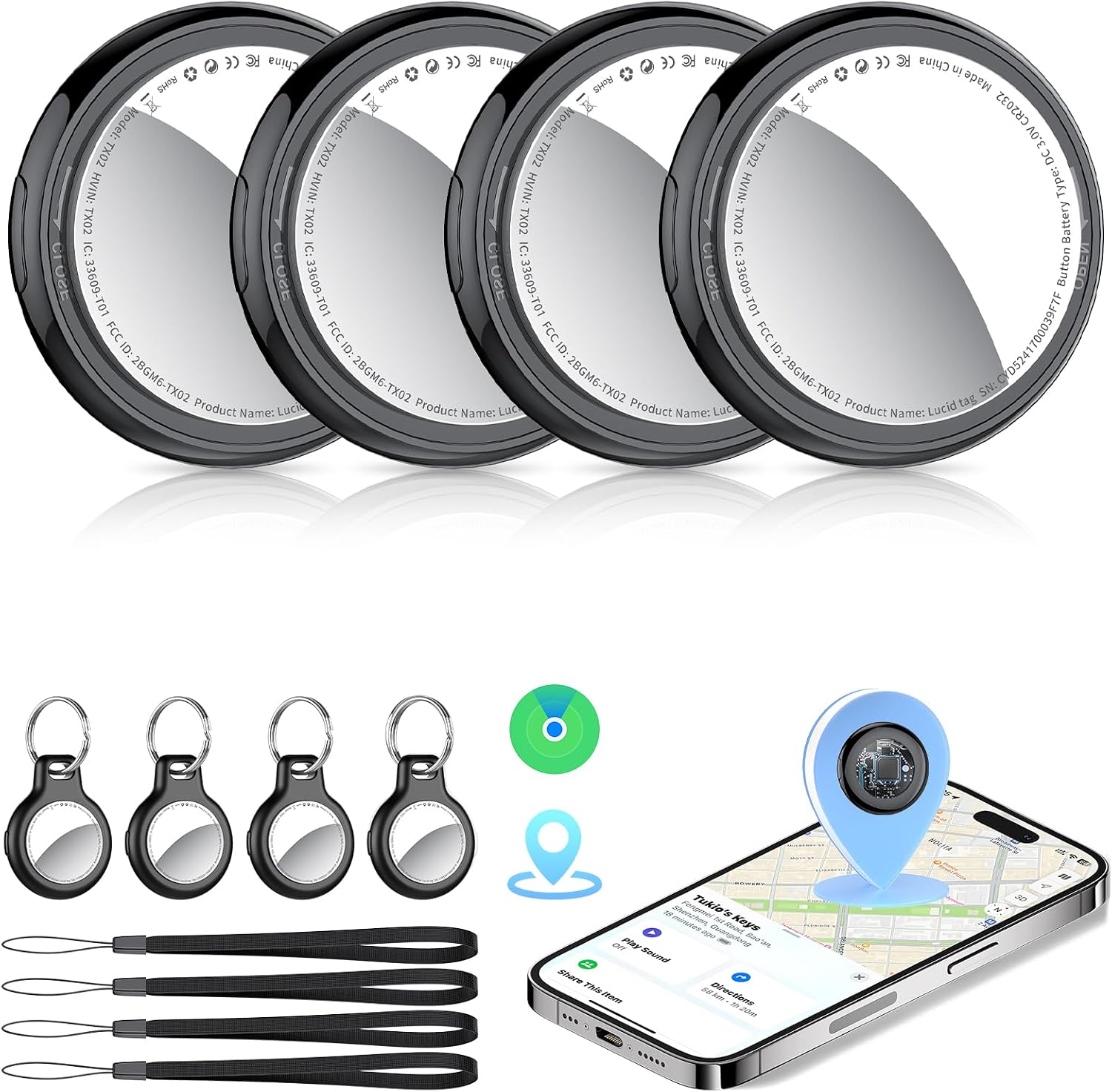 Detalle de Tukio Air Tracker Tags 4-pack Bluetooth tracker
