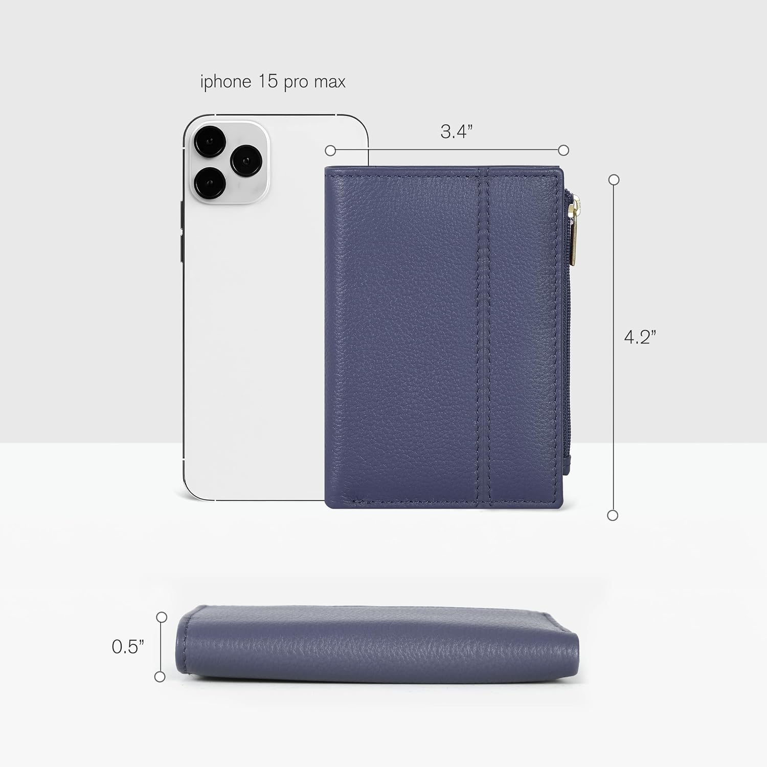 Thumbnail 5 de Wallet for Women Full Grain Leather RFID Bifold 1