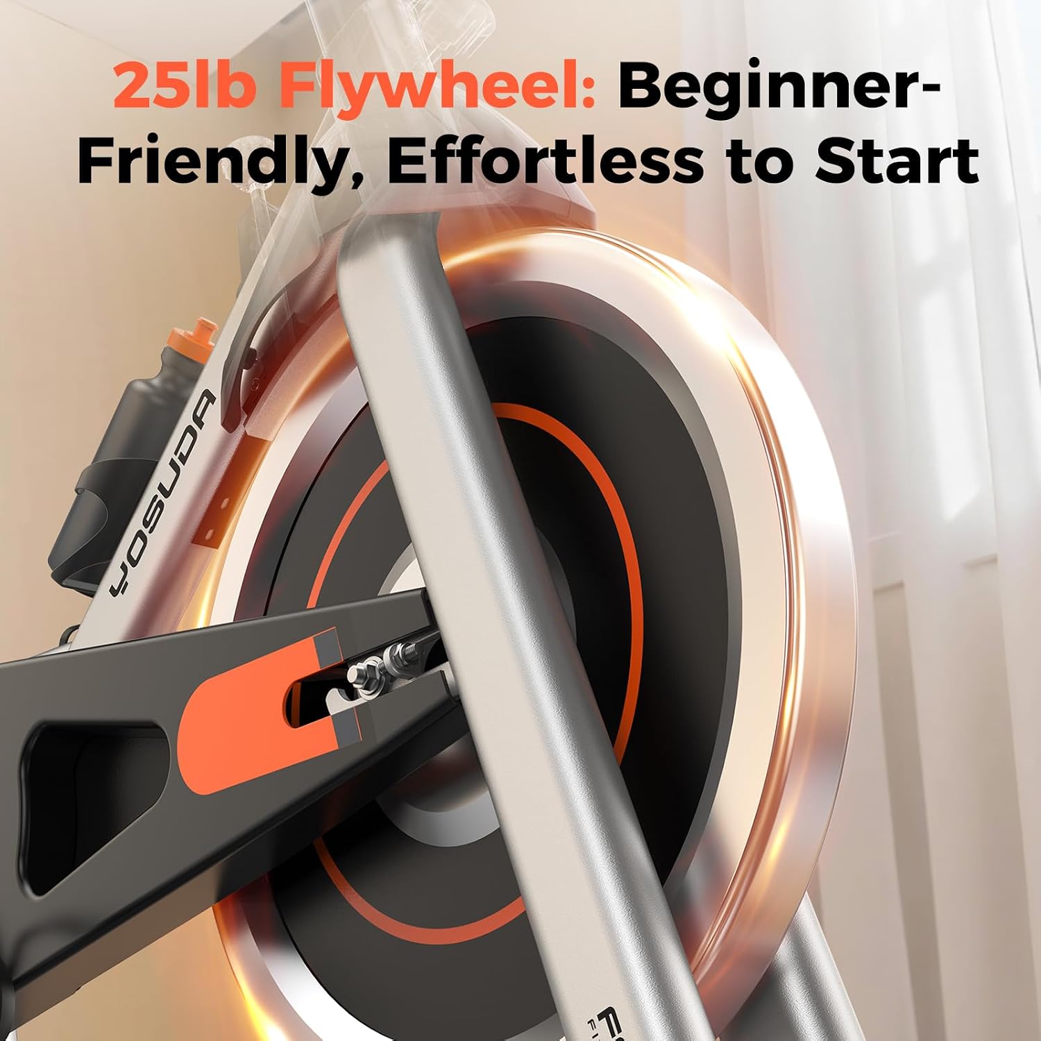 Detalle de YOSUDA Exercise Bike: Magnetic Indoor Cycling with Exclusive App, 300 lb Capacity