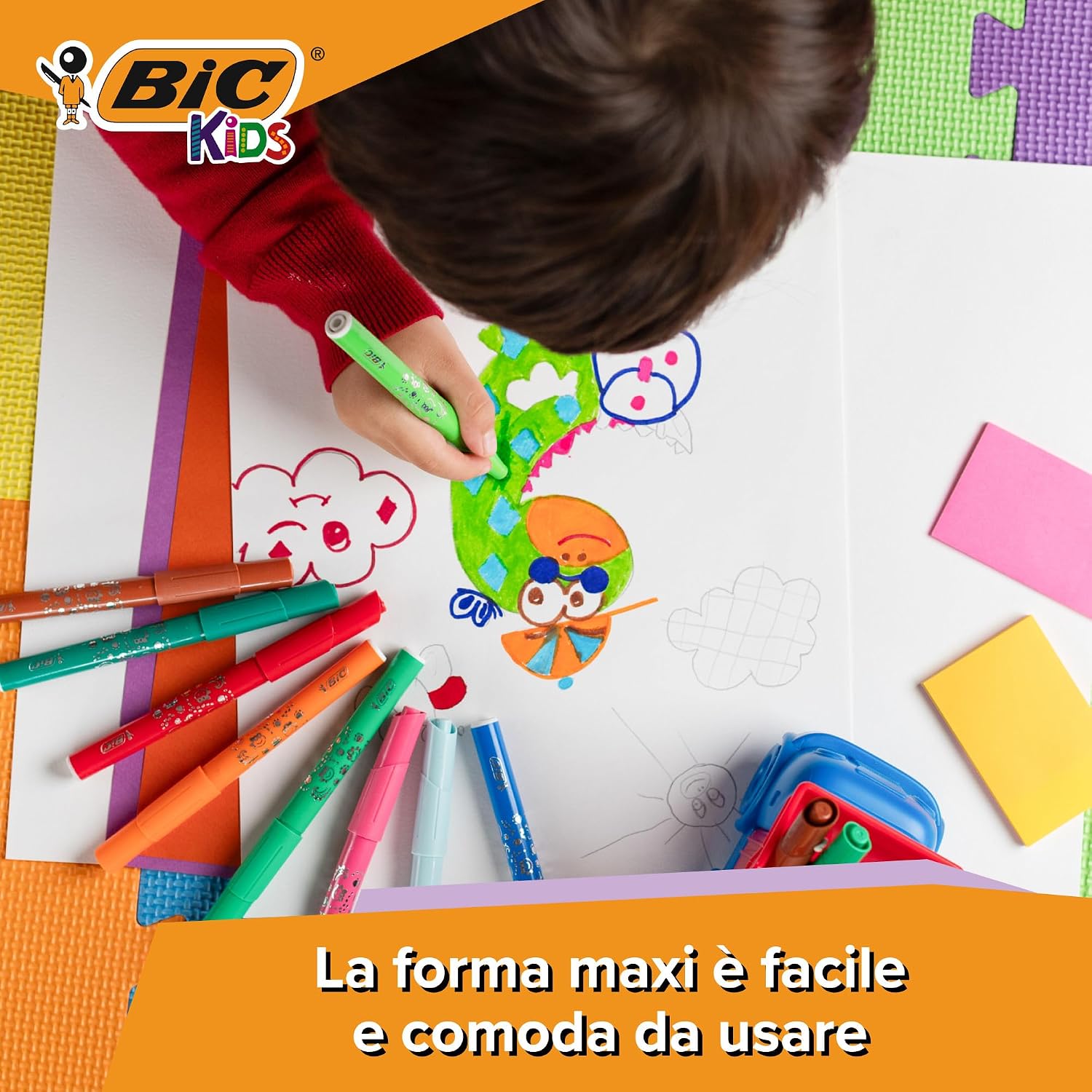 Thumbnail 4 de BIC Kids Evolutions Visacolor XL: pennarelli a punta feltro, 48 pezzi, colori assortiti