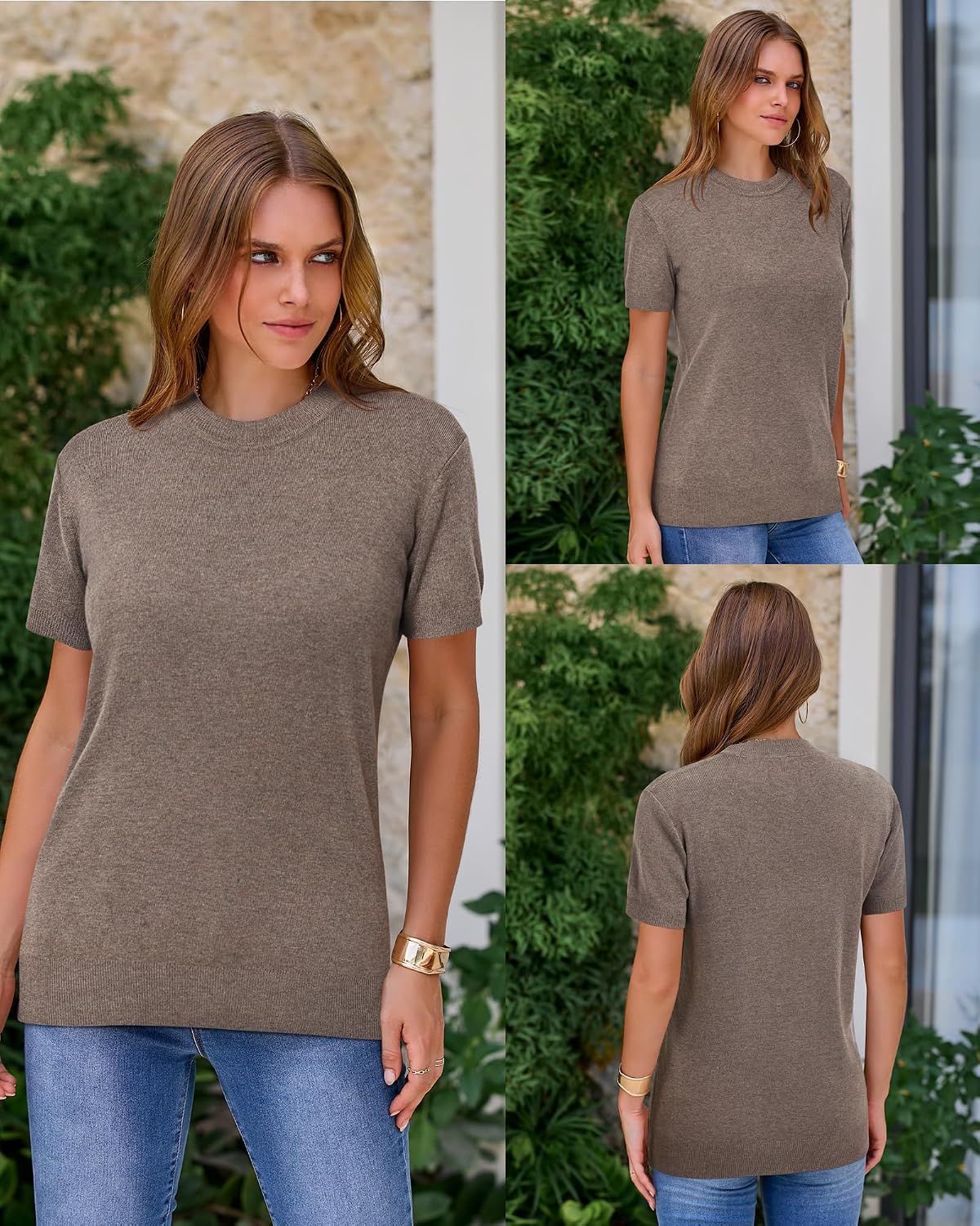 Thumbnail 4 de Pullover Damen Wolle Blend mit Rundhals