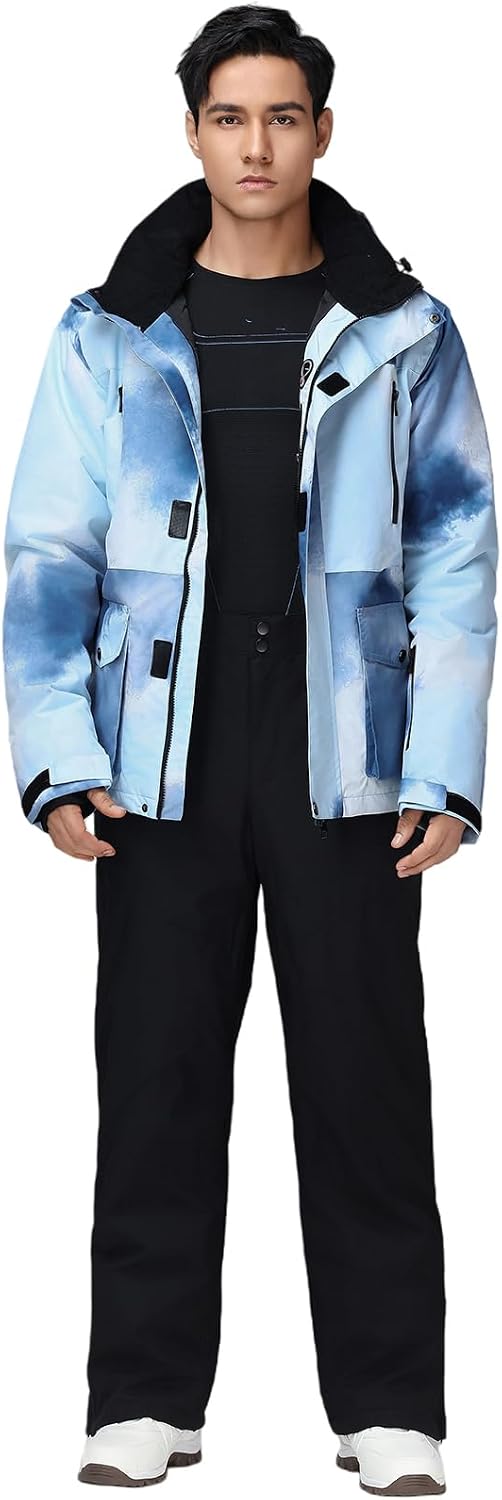 Thumbnail 6 de HOTIAN Herren Schneeanzug Ski Jacke und Hose Set für Winter