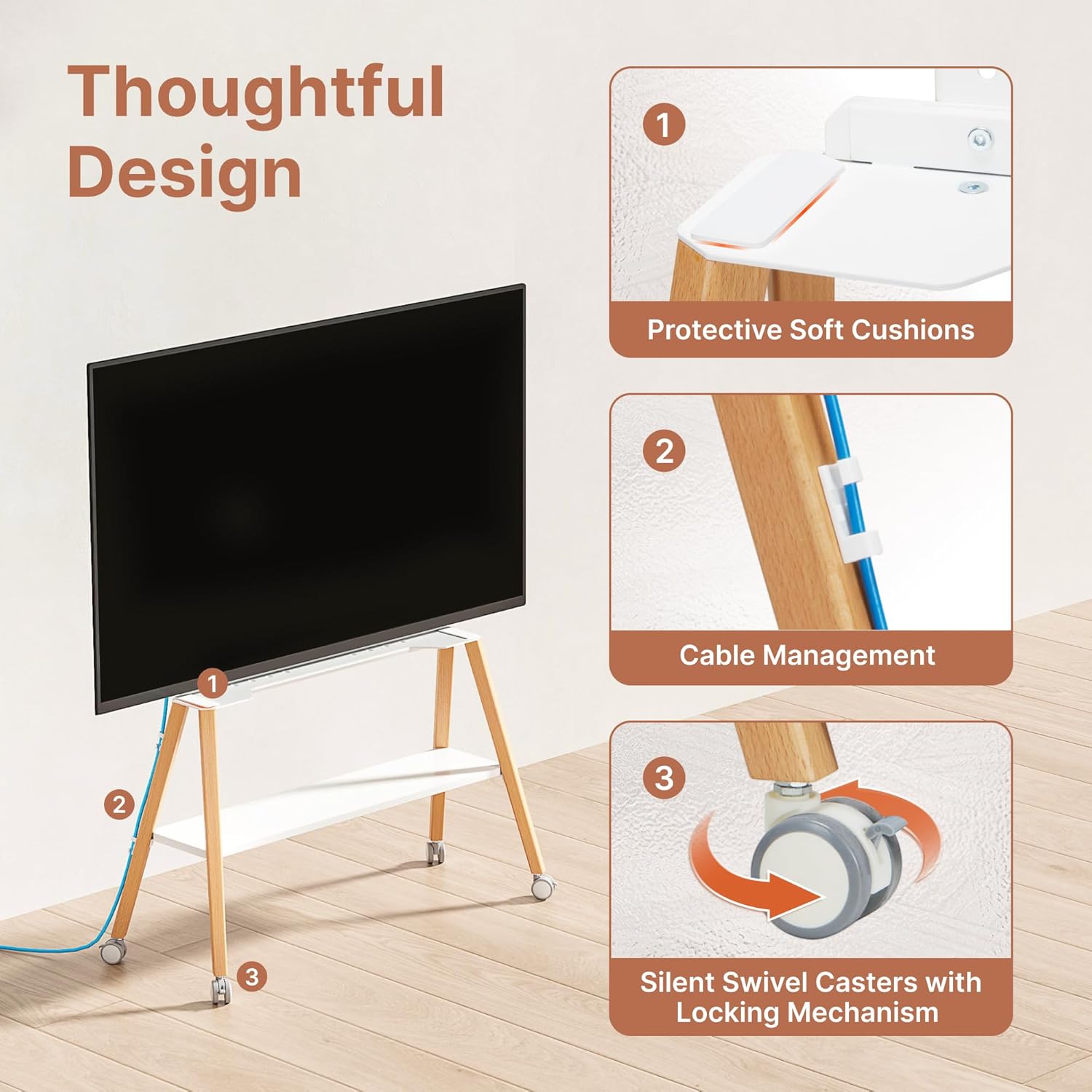 Thumbnail 6 de ECOTINY TV Stand for 49–75 inch TVs, 40 kg