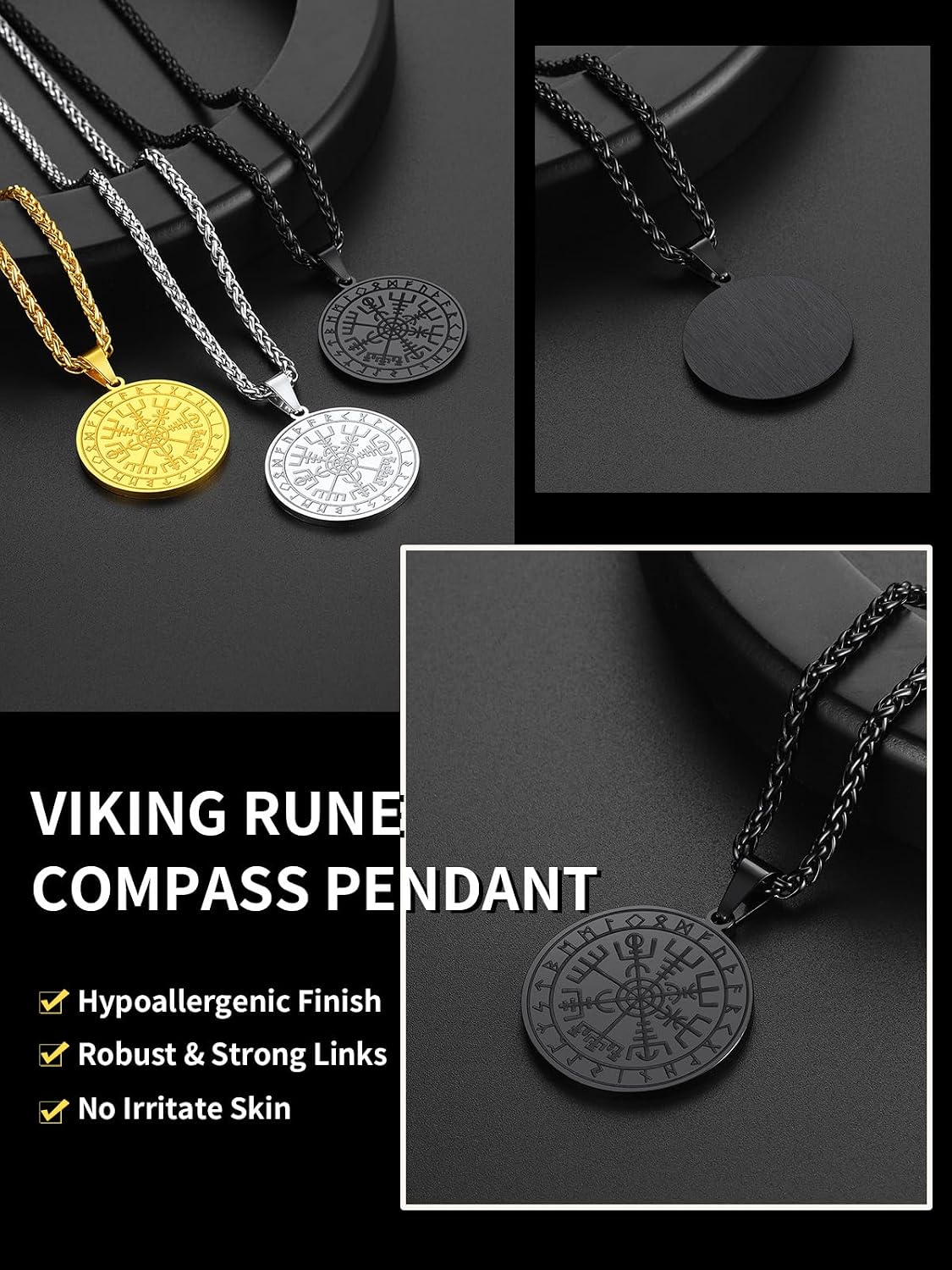 Detalle de ChainsHouse Collier Vegvisir 56 cm