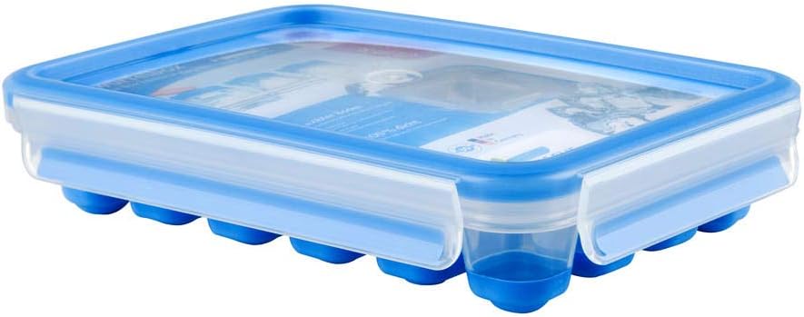 Detalle de EMSA Clip & Close Frischhaltedose – Eiswürfelform, 24 Würfel, 100% dicht, spülmaschinenfest