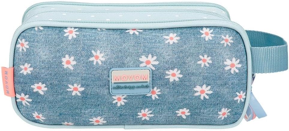 Detalle de Movom Live Your Dreams Astuccio Triplo Verde 22x10x9 cm in poliestere — organizzazione e stile