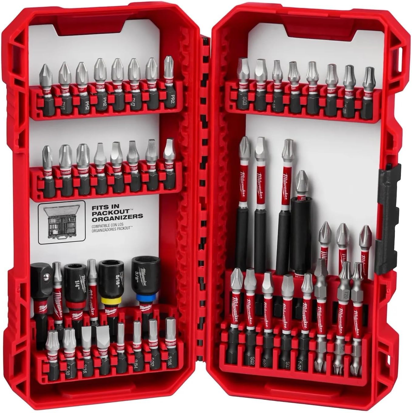 Detalle de Milwaukee 48-32-4010 SHOCKWAVE インパクトドライバービットセット 54個