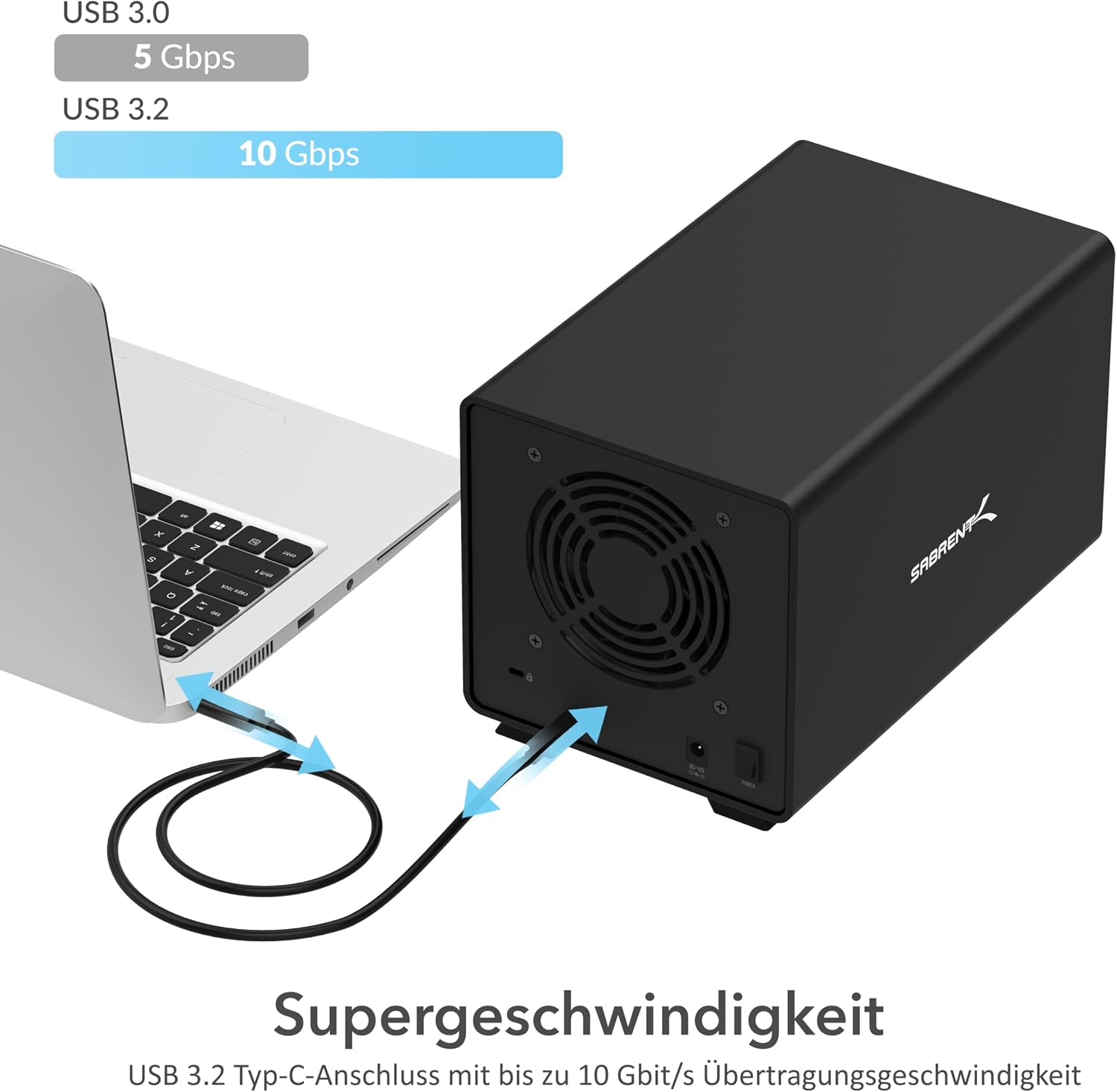 Thumbnail 5 de SABRENT DS-SC4B 4-Bay SATA Dockingstation fĂĽr HDD/SSD đź’ľ