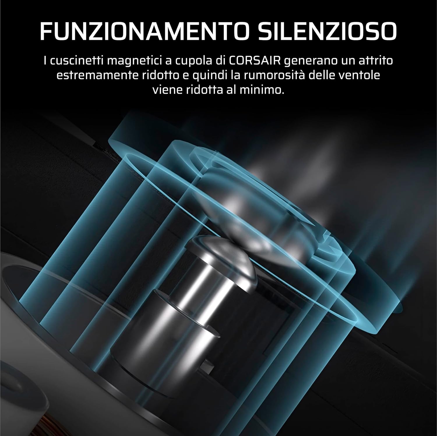 Thumbnail 6 de CORSAIR iCUE LINK RX120 MAX 120mm PWM ventola per radiatori e case, alta pressione statica, con Hub iCUE LINK